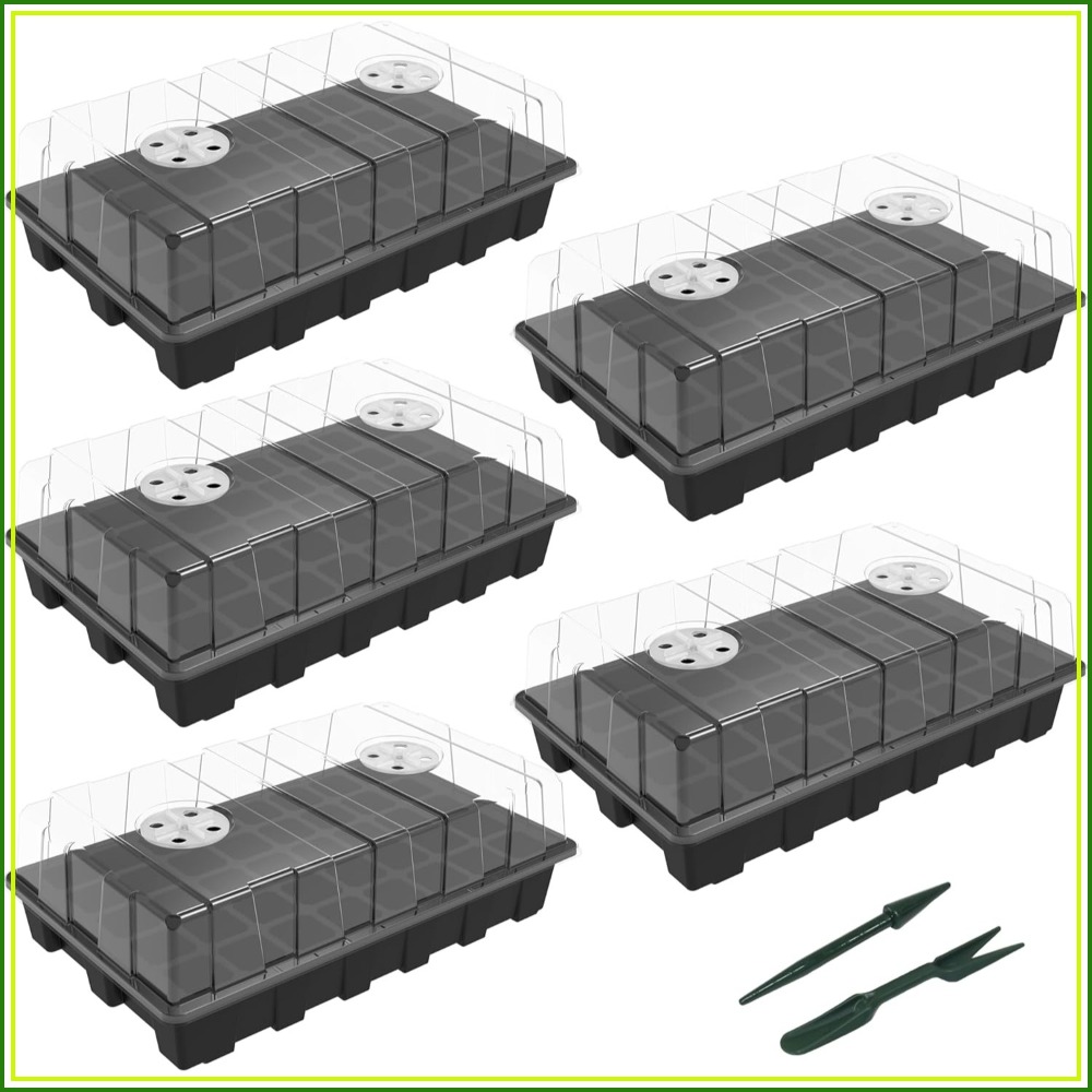 Humidity Dome Kit - 5-Set Seed Starter Tray Kits, 200
