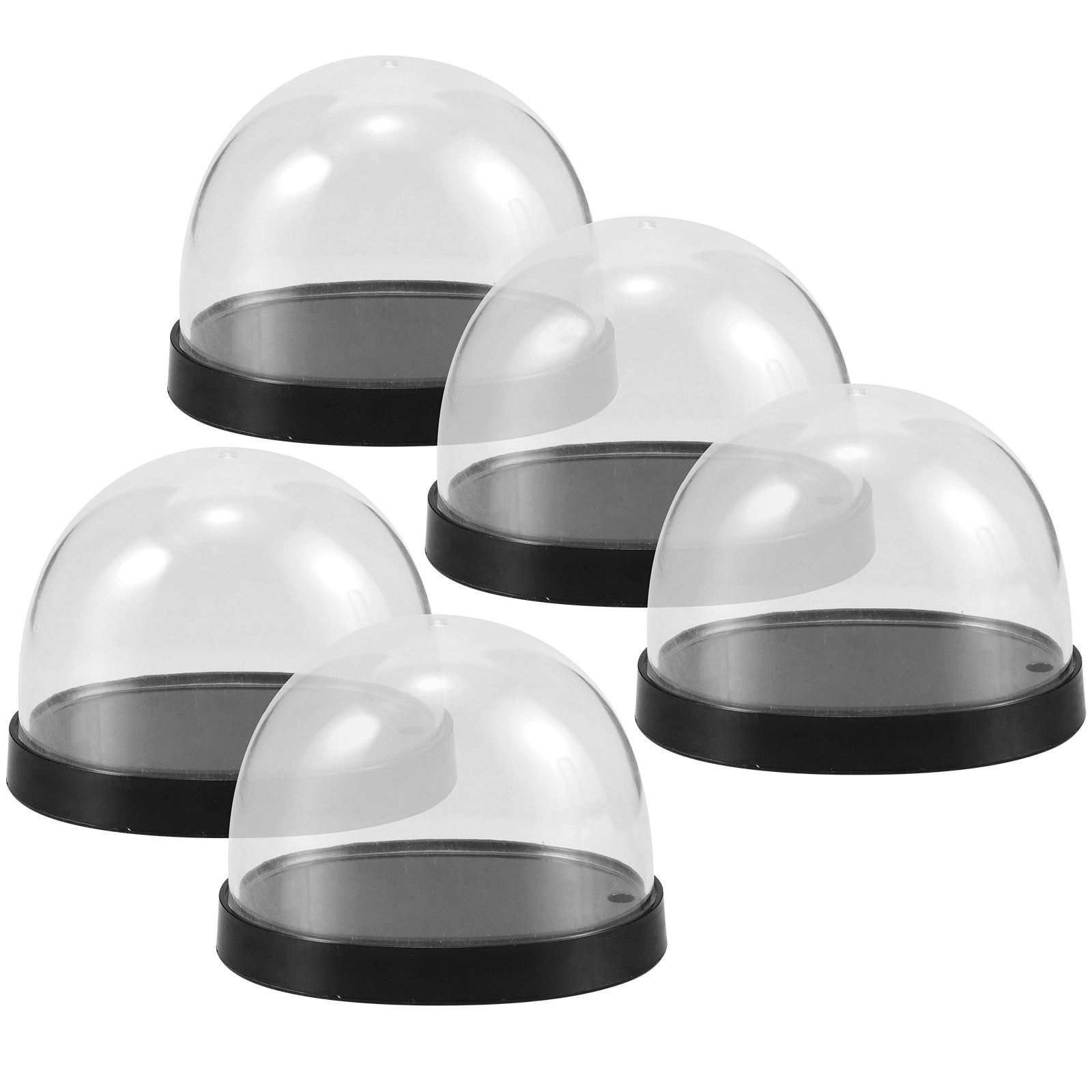 5Sets Glass Cloche Dome High T - Plastic Dome Clear ulasan dan harga