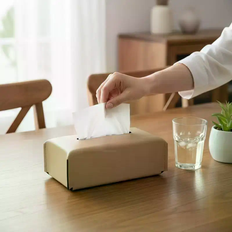 Luxury Tissue Box Leather Napk - Agar Tissue Culture ulasan dan harga