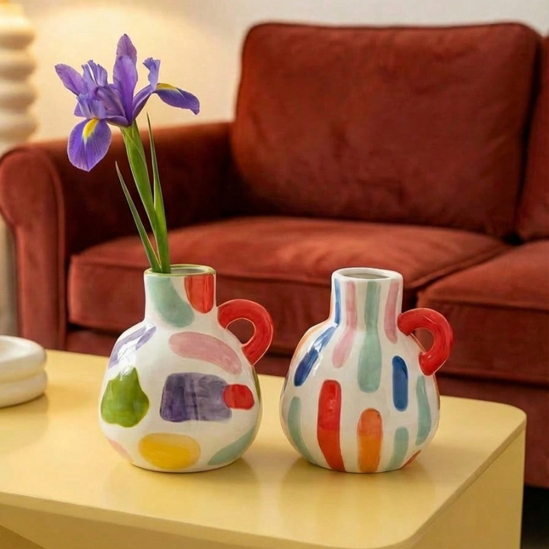 Modern Geometric Ceramic Vase  - Propagation Station Vase ulasan dan harga