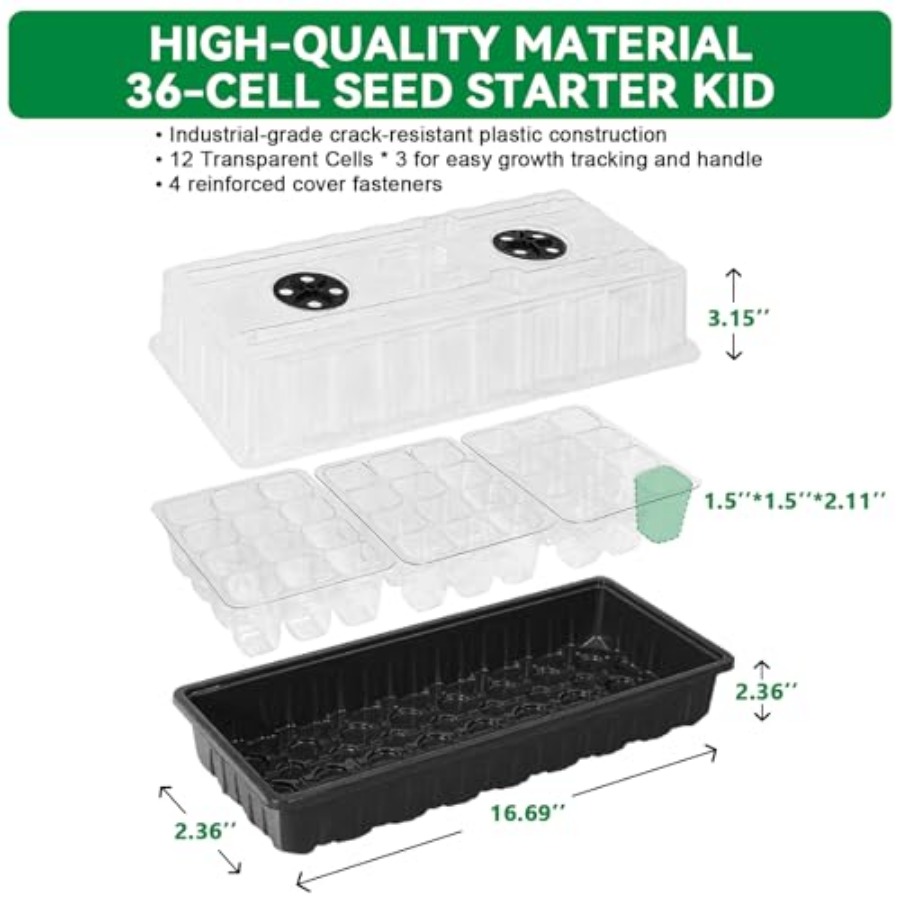 Seed Starter Tray with Grow Li - Humidity Dome Kit ulasan dan harga