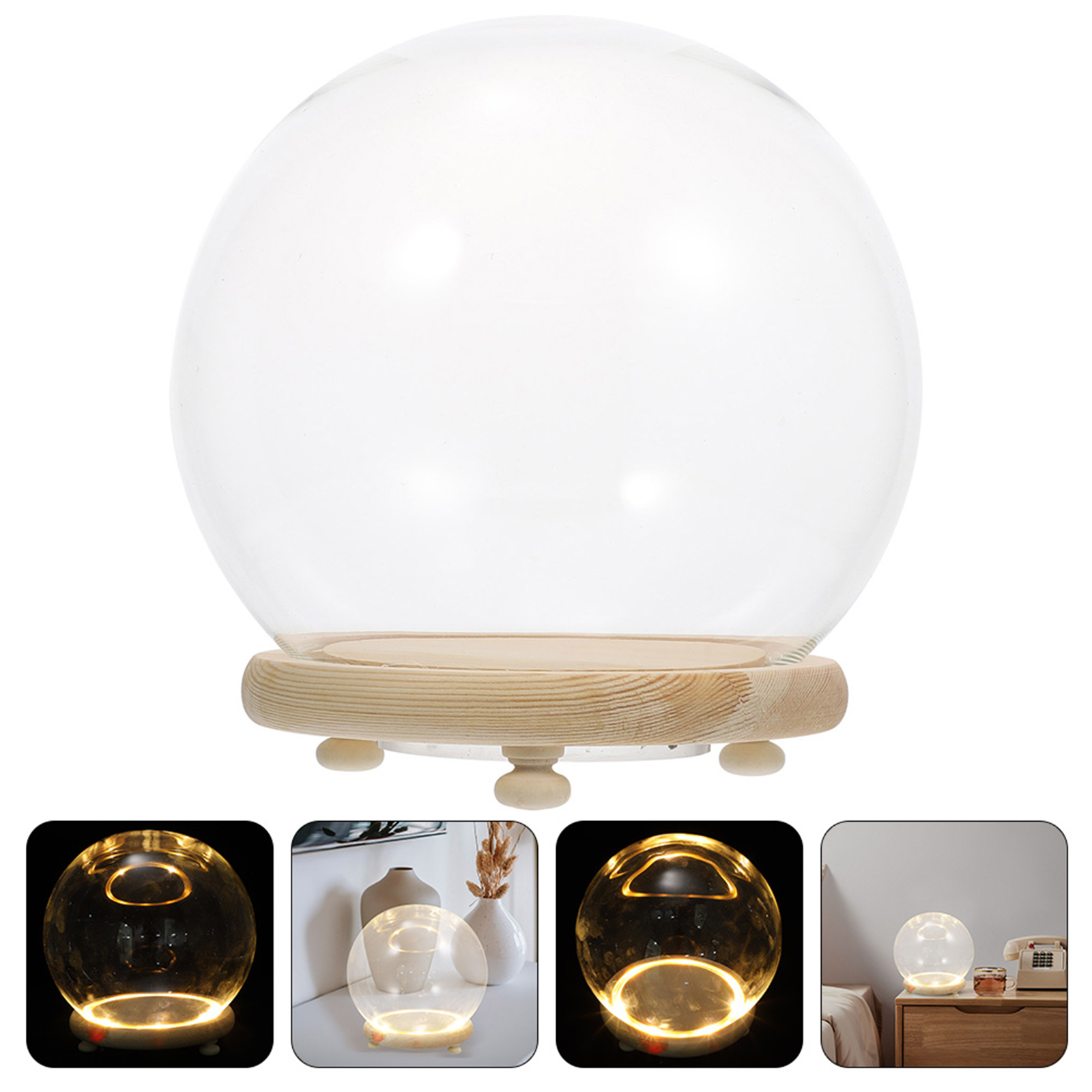 Eternal Flower Glass Cover Cle - Plastic Dome Clear ulasan dan harga