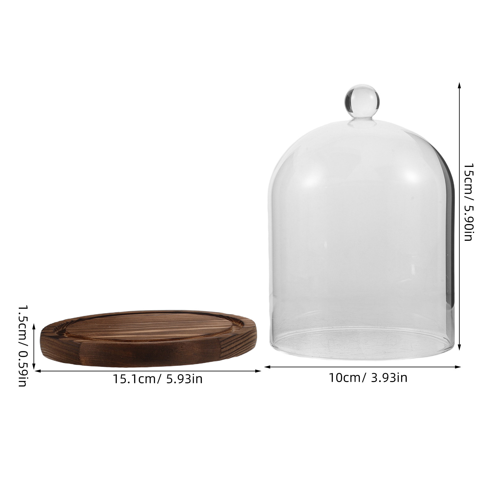 Clear Glass Bell Jar Dome for  - Plastic Dome Clear ulasan dan harga