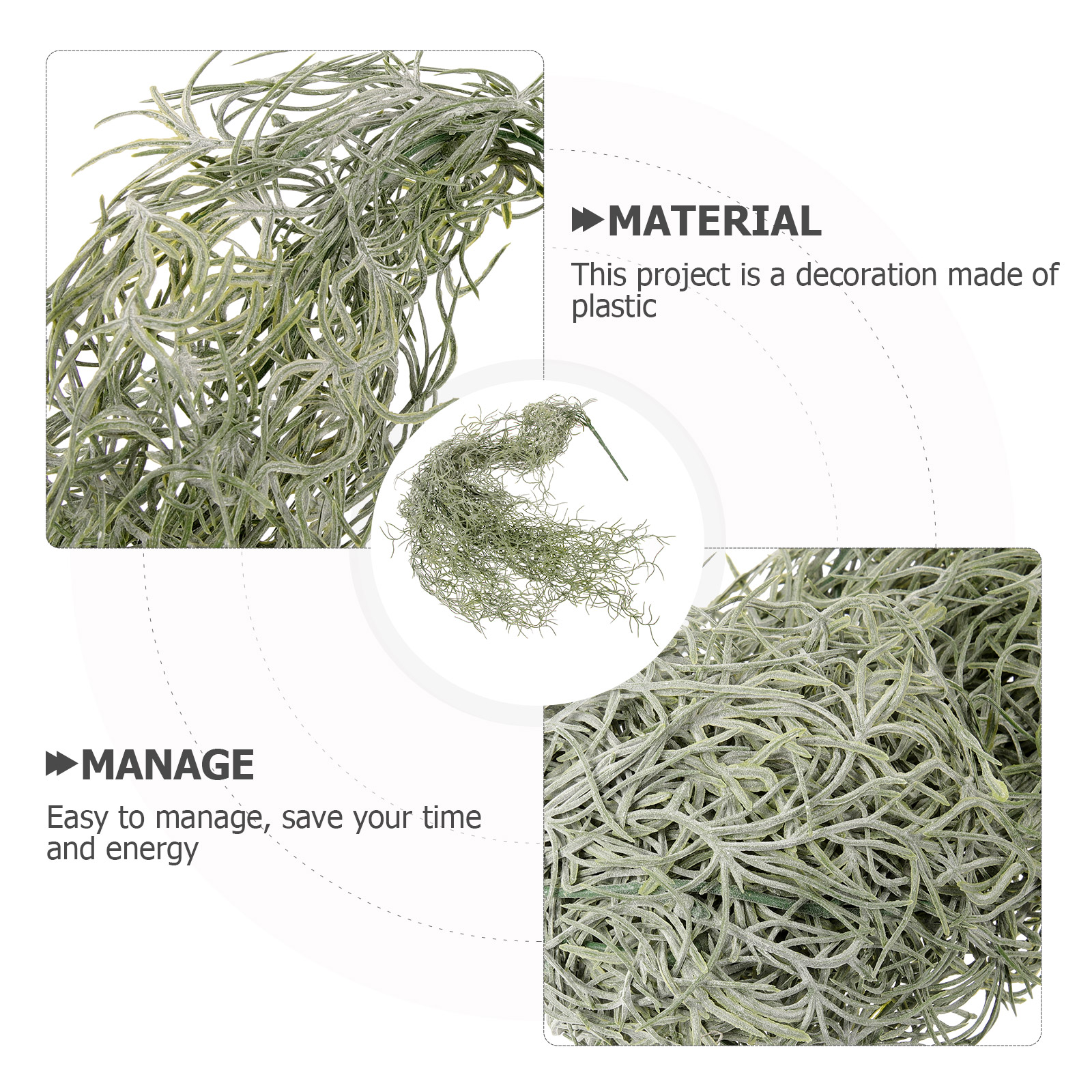 Hanging Decor Artificial Dried - Sphagnum Moss Dry ulasan dan harga