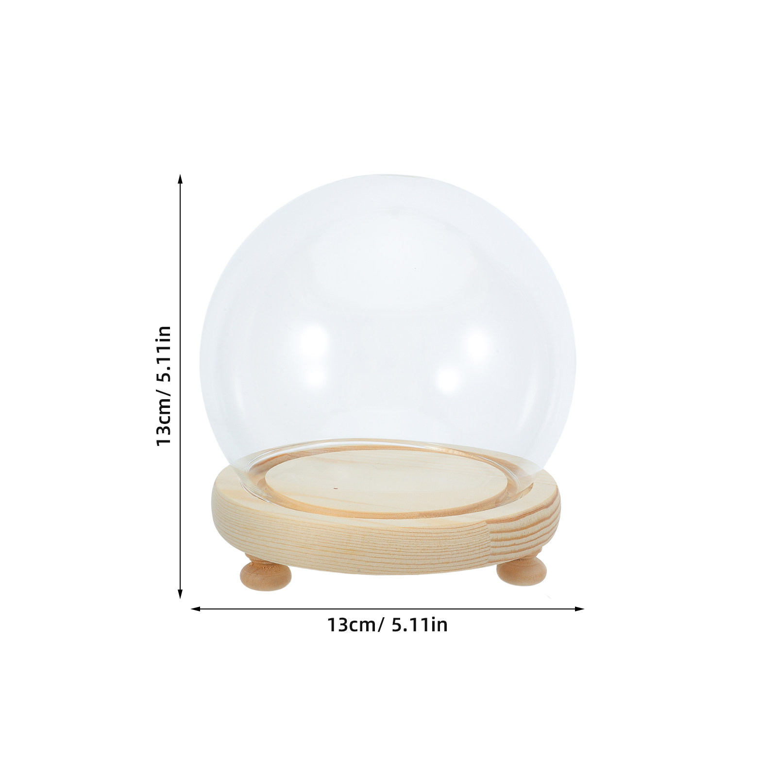 Preserved Flower Glass Dome El - Plastic Dome Clear ulasan dan harga
