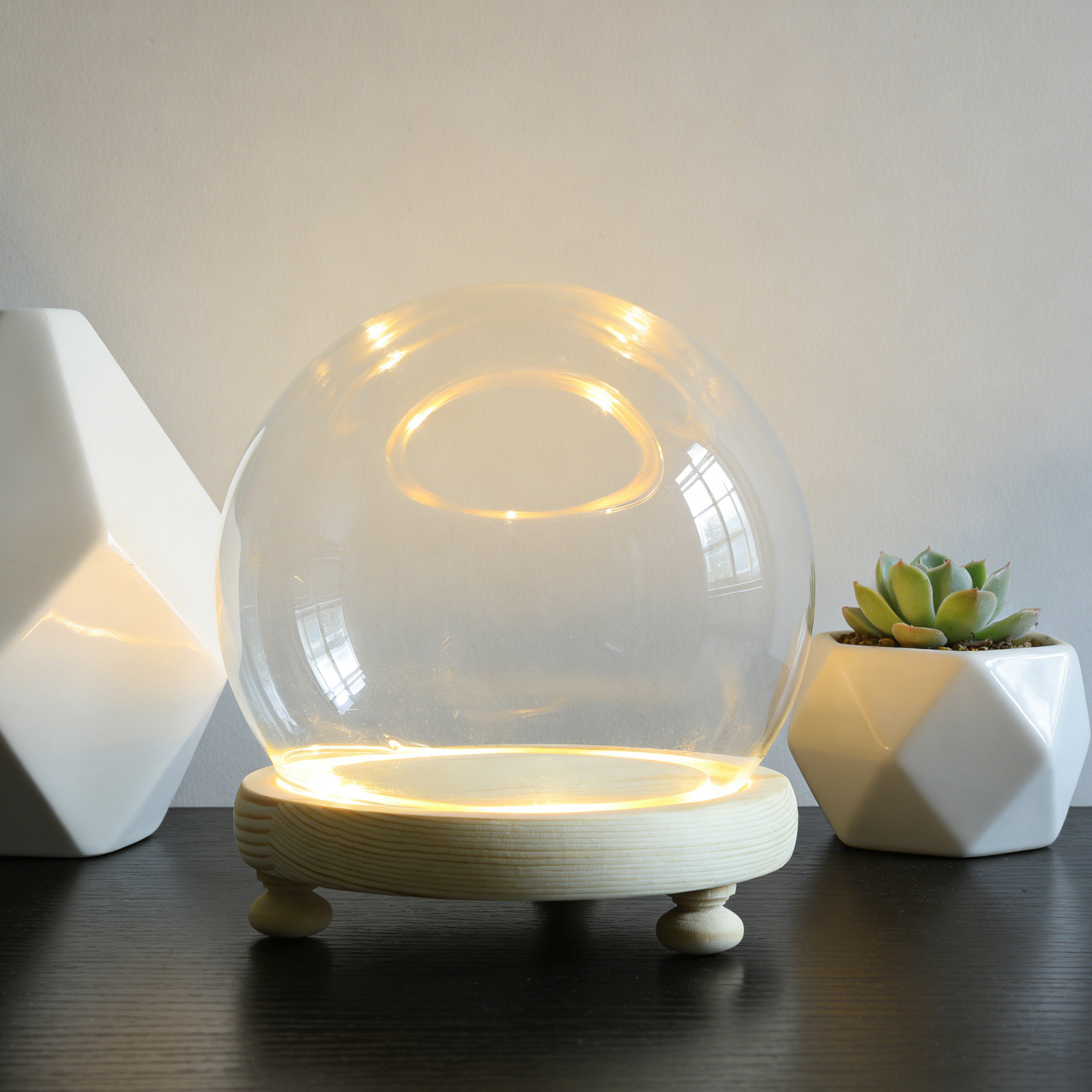 Preserved Flower Glass Dome El - Plastic Dome Clear ulasan dan harga