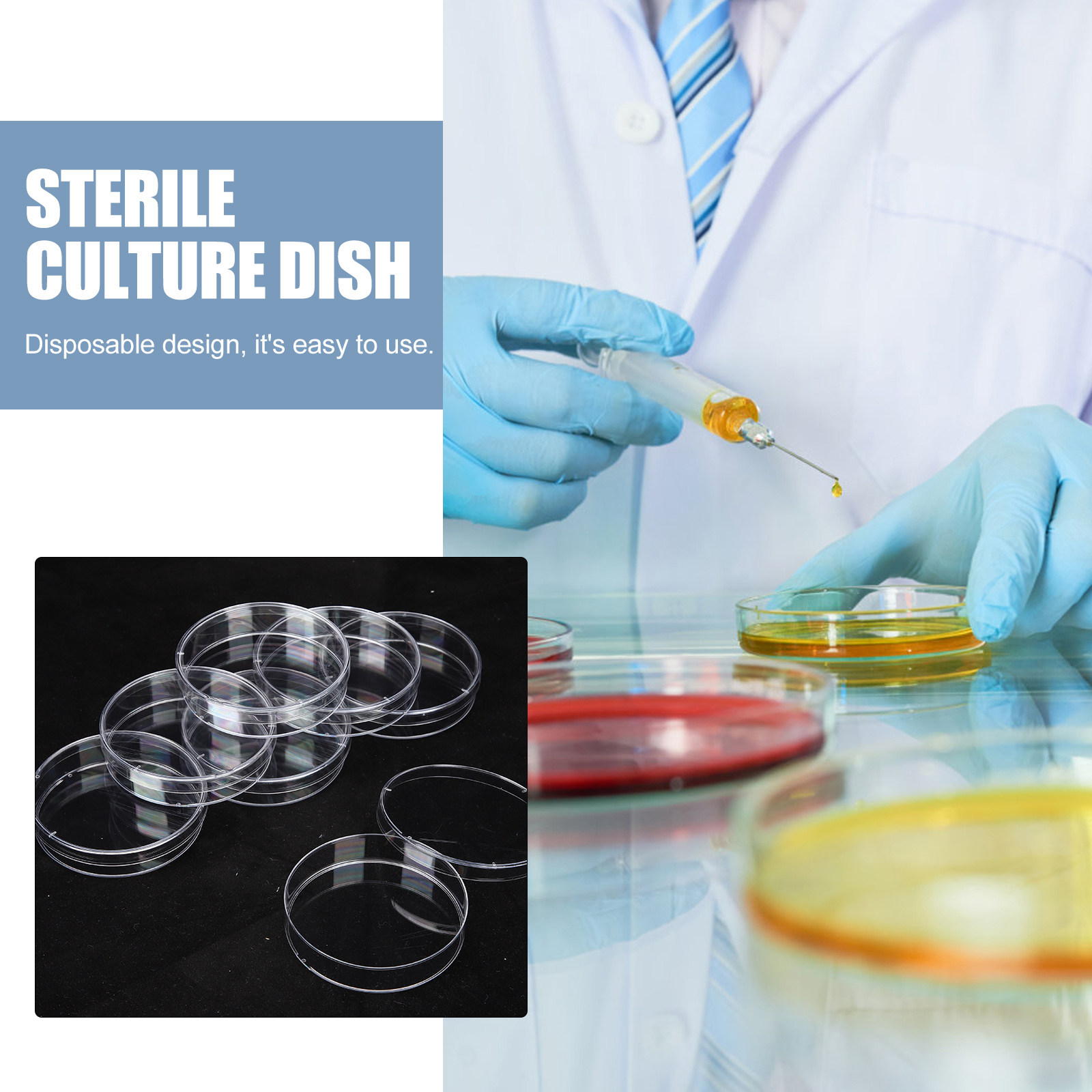 30Pcs Petri Dishes Plastic Cle - Agar Tissue Culture ulasan dan harga